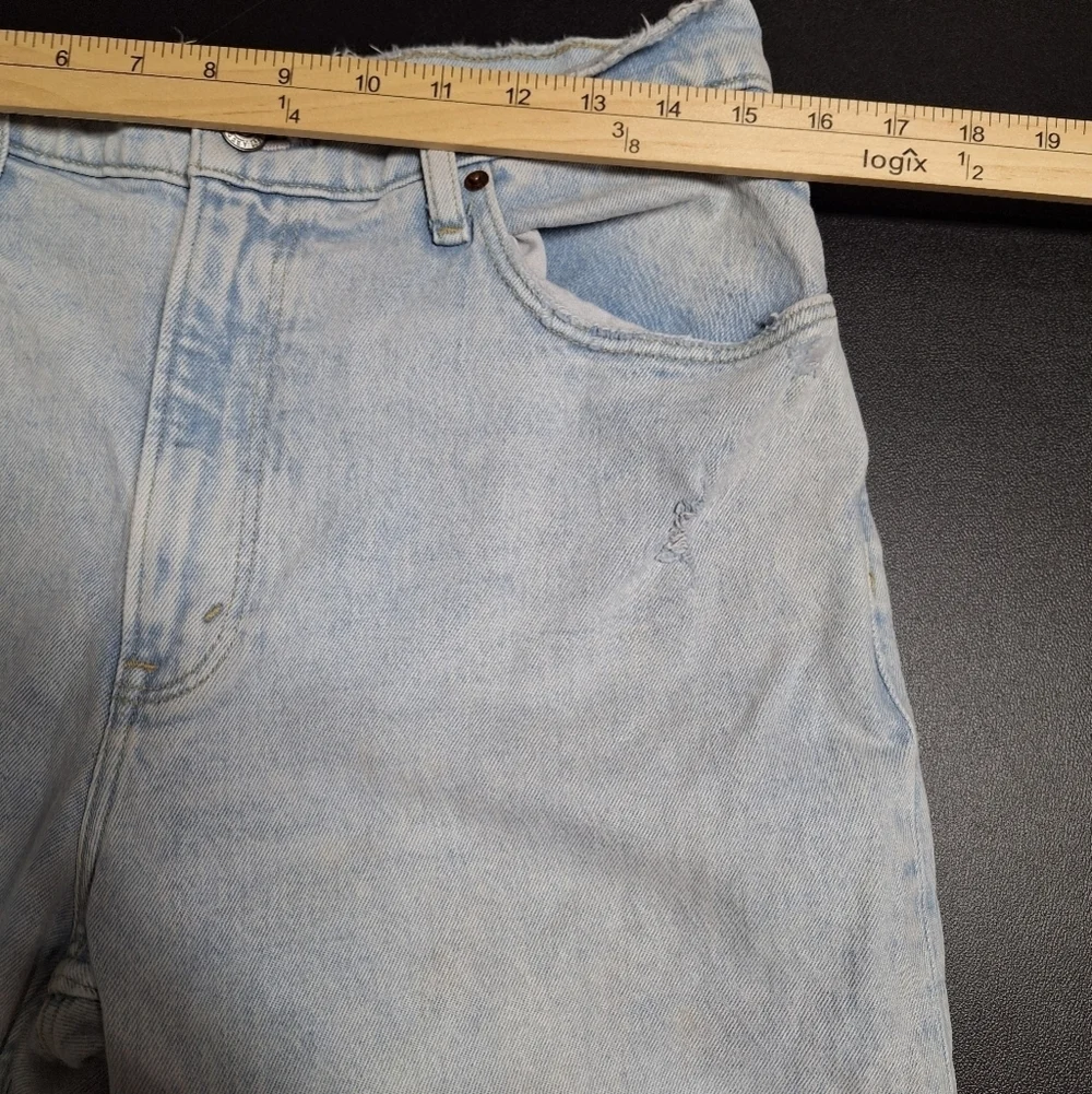 Abercrombie & Fitch Light Blue High Rise Distressed Jeans
